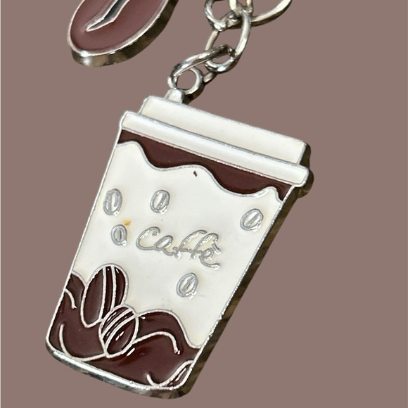 Brown Coffee Cup Keychain Tassel - Picture 2 of 2